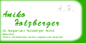 aniko holzberger business card